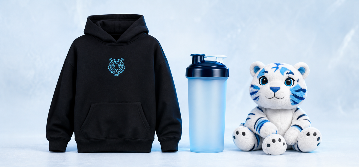 IceTigerKitten hoodie, tumbler, and plush tiger